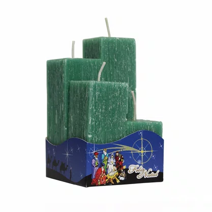 4 Velas Decorativas  Verde