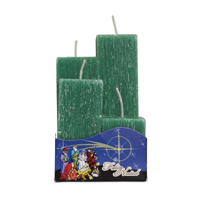4 Velas Decorativas  Verde