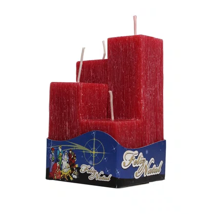 4 Velas Decorativas Vermelha
