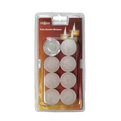 7 Velas Lamparina Rechô Branca