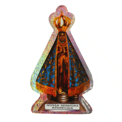 Adesivo de Nossa Aparecida Dupla Face 12 cm X 7 cm