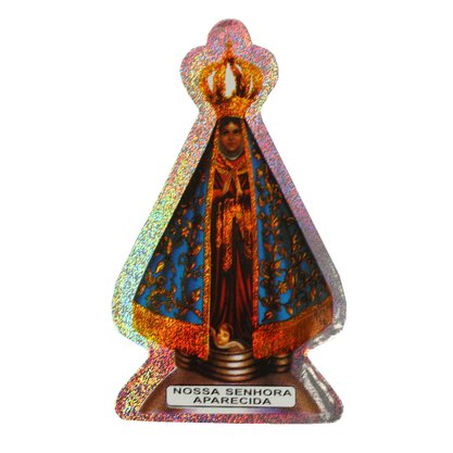 Adesivo de Nossa Aparecida Dupla Face 12 cm X 7 cm