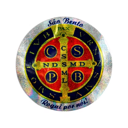 Adesivo Medalha de São Bento Colorida - 9 cm