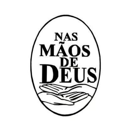 Adesivo Nas Mãos de Deus em Preto 12,5 X 8.5 Cm
