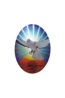 Adesivo Oval Divino Espírito Santo 12 x 12 cm