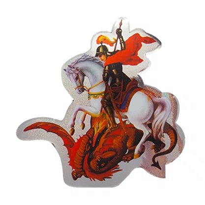 Adesivo São Jorge Dupla Face 17 cm x 17 cm