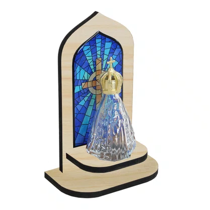 Adorno com Porta Água Benta de Nossa Senhora Aparecida - 30ml