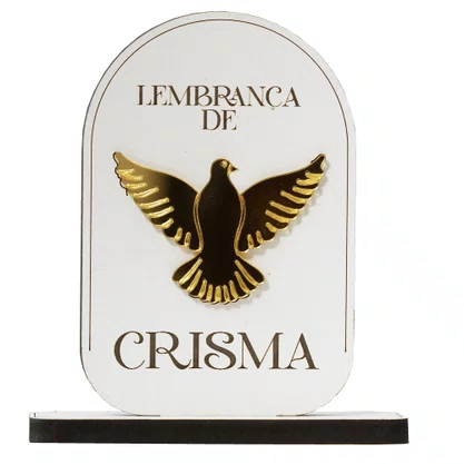 Lembrança Crisma MDF e Acrílico 