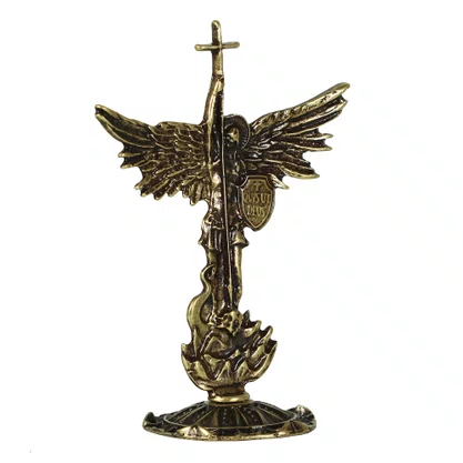 Adorno de Mesa São Miguel Ouro Velho - 11 x 9 cm 