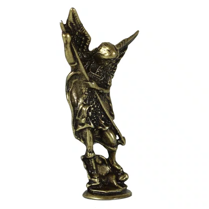 Adorno de Mesa São Miguel Ouro Velho - 7 x 4 cm 