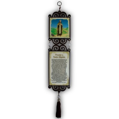Adorno de Porta Santa Efigênia Quadrado Duplo 45 cm x 8 cm