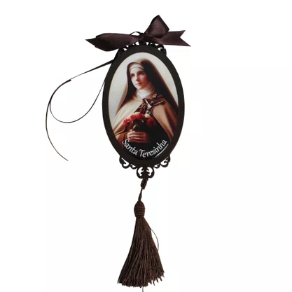 Adorno Oval Nossa Santa Teresinha em MDF