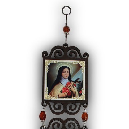 Adorno Duplo Quadrado Santa Teresinha em MDF