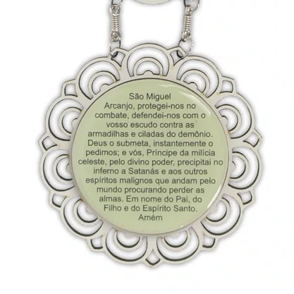 Adorno Duplo Mandala São Miguel Arcanjo em MDF