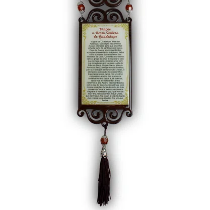 Adorno Duplo Quadrado Nossa Senhora de Guadalupe em MDF