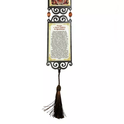 Adorno Duplo Quadrado Nossa Senhora de Guadalupe em MDF