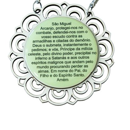 Adorno Duplo Mandala São Miguel Arcanjo em MDF