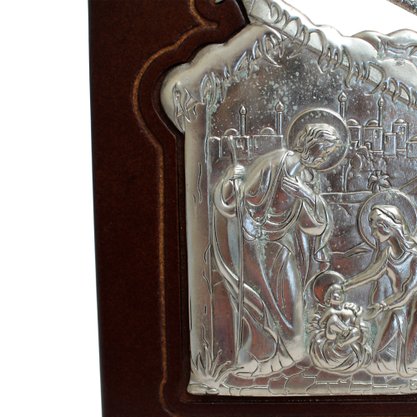 Adorno Mesa Presépio Madeira Metal Prata - Aleatório - 19 cm