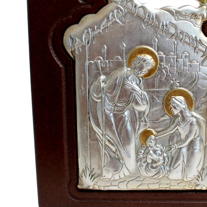 Adorno Mesa Presépio Madeira Metal Prata - Aleatório - 19 cm