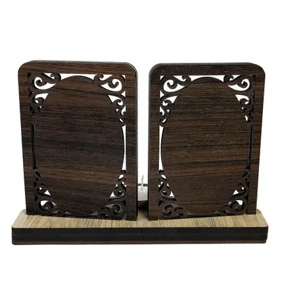 Adorno de Mesa do Sagrado Coração de Jesus e Imaculado Coração de Maria - 14 cm x 20 cm