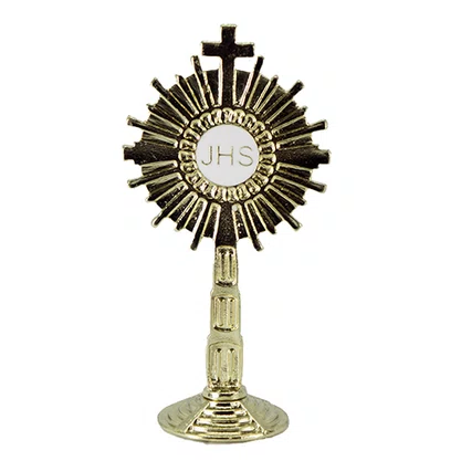 Adorno Ostensório Metal Pedestal 10 cm