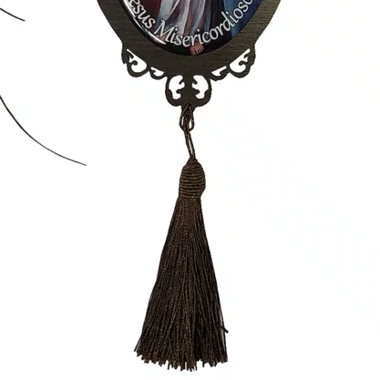 Adorno Oval Jesus Misericordioso em MDF