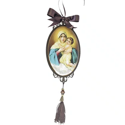 Adorno Oval Mãe Rainha em MDF