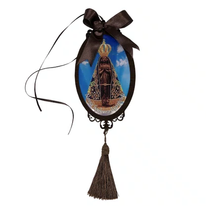 Adorno Oval Nossa Senhora Aparecida em MDF