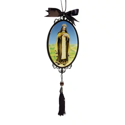 Adorno Oval Santa Efigênia em MDF