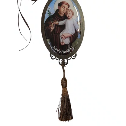 Adorno Oval Santo Antônio em MDF