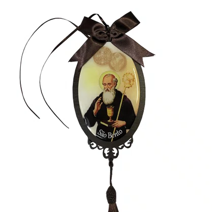 Adorno Oval Santo Bento em MDF