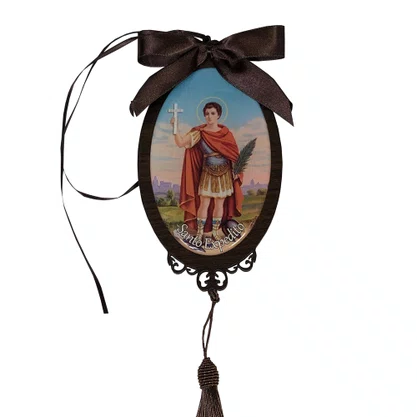 Adorno Oval Santo Expedito em MDF