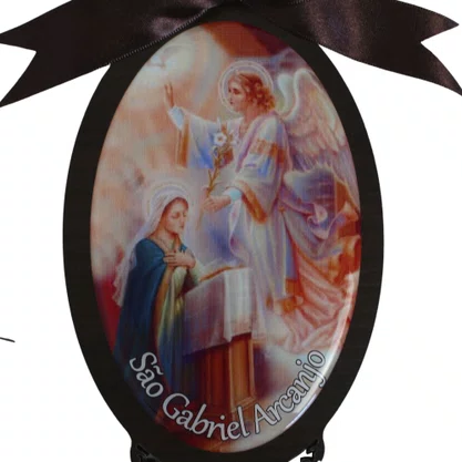 Adorno Oval São Gabriel Arcanjo em MDF