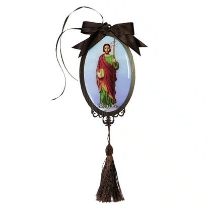 Adorno Oval São Judas Tadeu em MDF