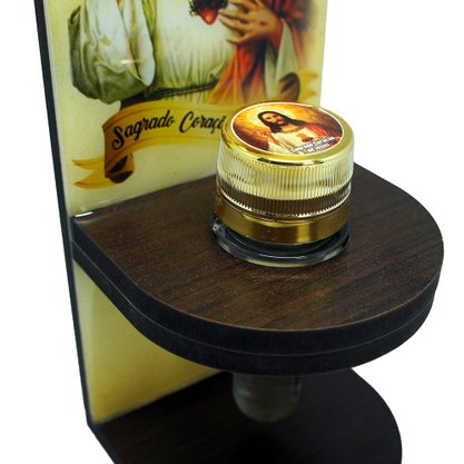 Adorno Porta Água Benta Sagrado Coração de Jesus - 20 x 8 cm