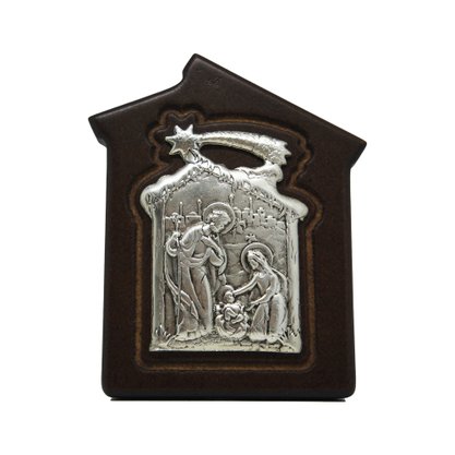 Adorno Presepio Prata Madeira 10 cm