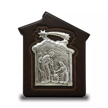 Adorno Presepio Prata Madeira 10 cm