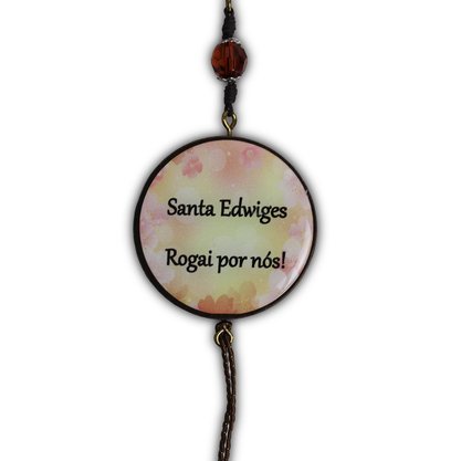 Adorno Duplo Redondo Santa Edwiges em MDF