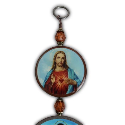 Adorno Triplo Redondo Santo Expedito em MDF