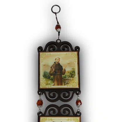Adorno Duplo Quadrado São Francisco em MDF