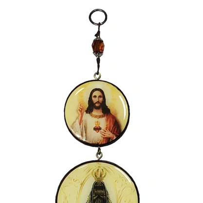 Adorno Triplo Redondo Nossa Senhora Aparecida em MDF