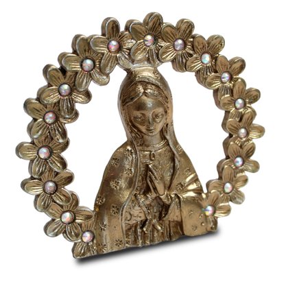 Adorno Virgem Mesa Metal Dourado - 8 cm Adorno Virgem Mesa Metal Dourado - 8 cm