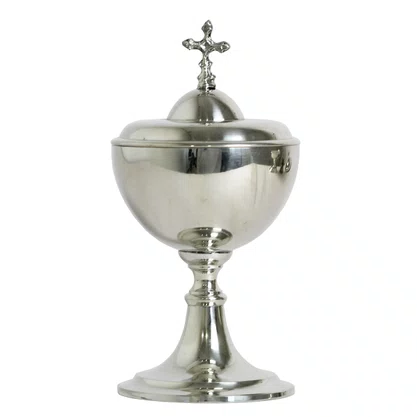 Âmbula de Estanho Cromada 18 cm x 9 cm