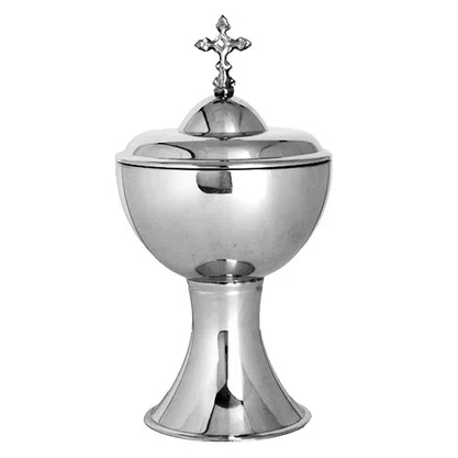Âmbula de Metal Cromado Coluna Larga 19 cm