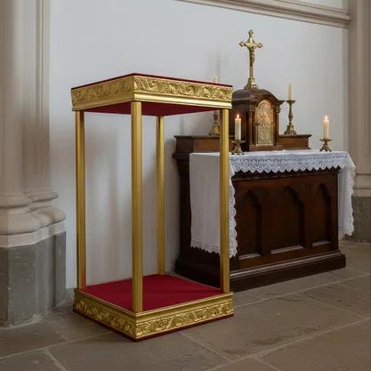 Baldaquino Madeira Dourado - 90 cm x 48 cm x 48 cm