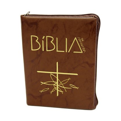 Bíblia Sagrada de Aparecida Bolso Ziper Flexível