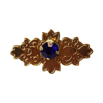Broche para Manto com Pedra Azul - 3 cm