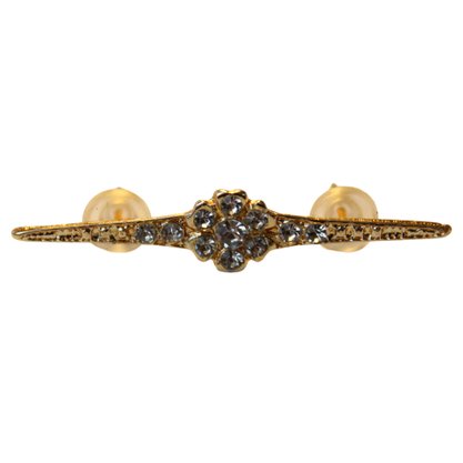 Broche para Manto Dourado com Strass - 4 cm 