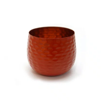 Cachepô em Metal Marrom 7 cm