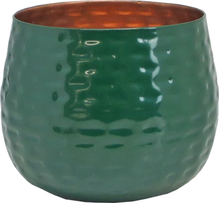 Cachepo em Metal Verde 7 Cm